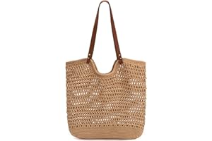 Barabum Beach Bag for Women, Mesh Tote Bag,Crochet Knitting Beach Bag for Summer Vacation