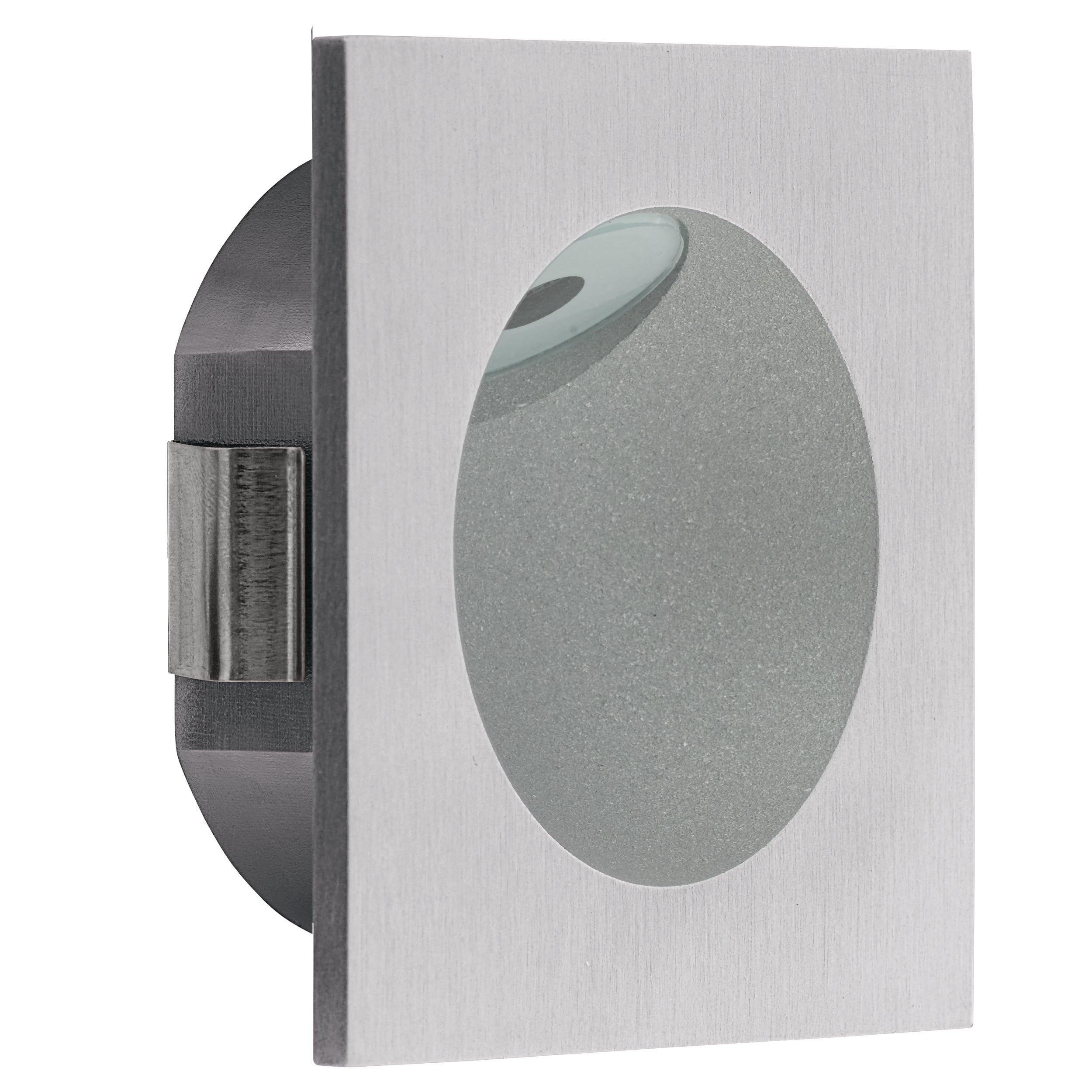 EGLO Zarate 1 LED Recessed Spotlight Cast Aluminium and Plastic LED Recessed Light in Silver/White/Flat LED L x W 8 cm