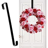 HOOSUN Wreath Hangers for Front Door,Valentines Day Decorations,12" Valentines Wreath Hook Holder,Over The Door Hooks Hanger,