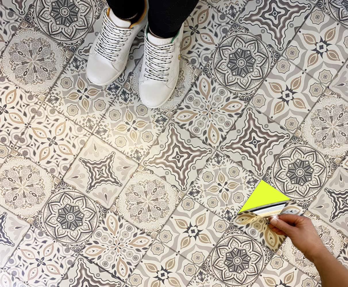 48 Wall Tile Stickers Kitchen Mosaic Peel n Stick Tiles Stickers 6x6 Transfers 15x15cm Kitchen Bathroom Tile Matt Finish (6" - 48 Stickers)