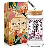 Skeleton Mom Iced Coffee Cup - Cute 16 oz mom Gifts, Mom Witchy Gift for Women, Gift Idea for Tarot Lovers Women Sister Friends, Funny Mothers Day Birthday Gifts -40