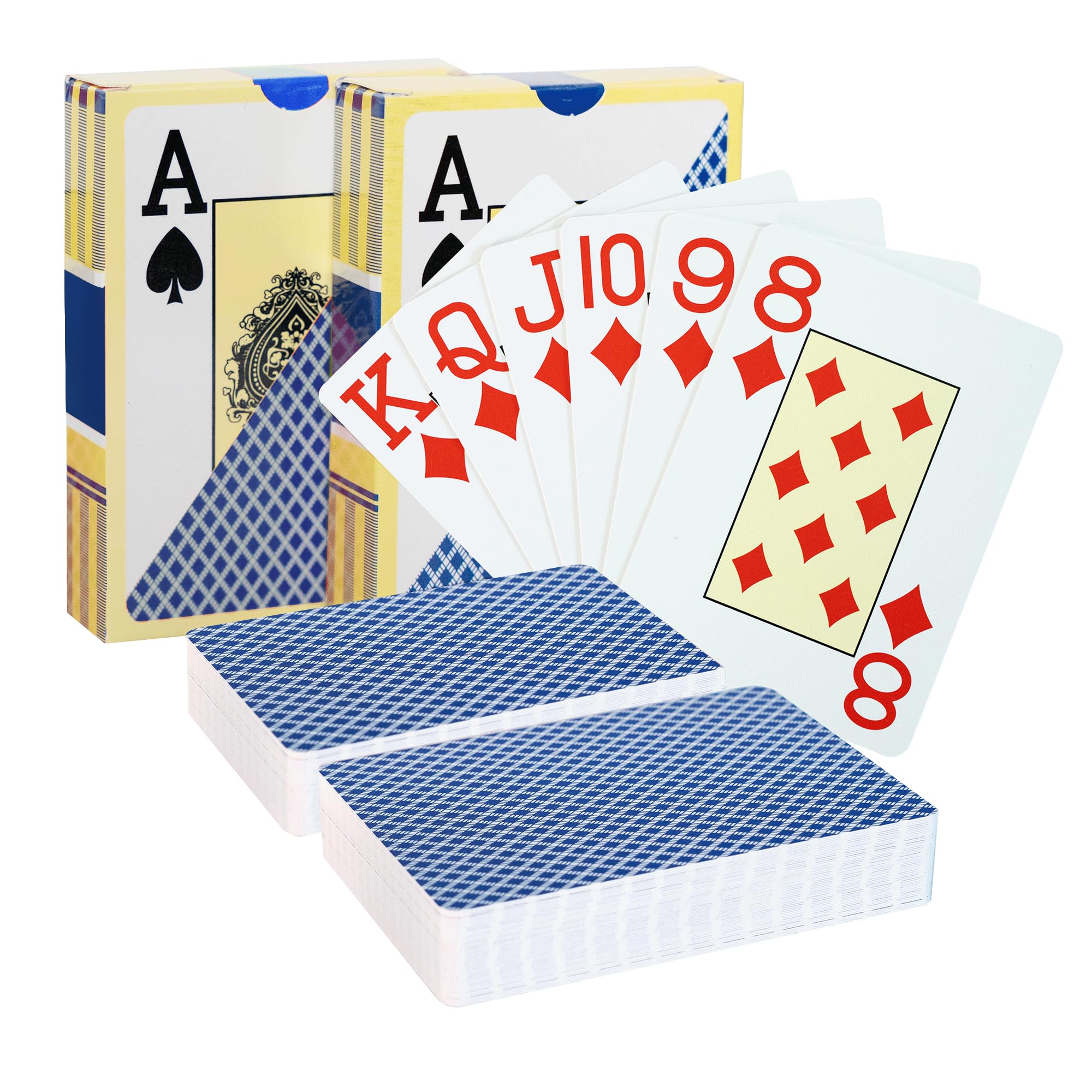 SWINILAYA 2 Deck Playing Cards - HD Waterproof Cards Poker,PVC Standard Playing Cards, 54 Playing CardS, Plastic Poker Cards