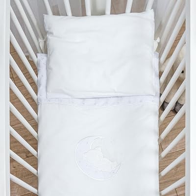 Baby Comfort 2 Piece Bedding Set Moon White 80x70 cm Duvet Cover Pillowcase
