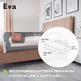 Lionelo Eva Bed Guard for Toddlers 150 x 42 cm Universal Folding Rail view 7