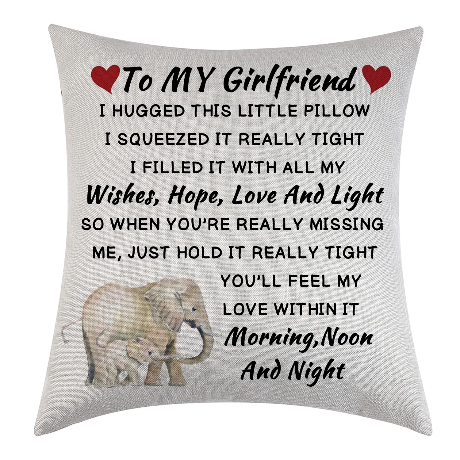 Girlfriend Cushion Cover Throw Pillow Cover Girlfriend Pillowcase Gifts From Boyfriend Hug Cushion Cover Gift Birthday Pillow Case Gifts For Anniversary Day