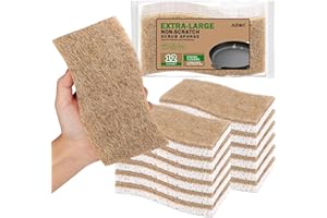 AIDEA XL Sponges Kitchen, 12Count, Non-Scratch Dish Sponges, Large Natural Sponge for Non Stick Cookware, Cellulose Cleaning Sponge for Dishes, Bathroom, Household