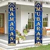 Ramadan Decorations Ramadan Mubarak Eid Kareem Banner Muslim Porch Door Sign Welcome Banner For Indoor Outdoor Home Wall Decor Party Supplies