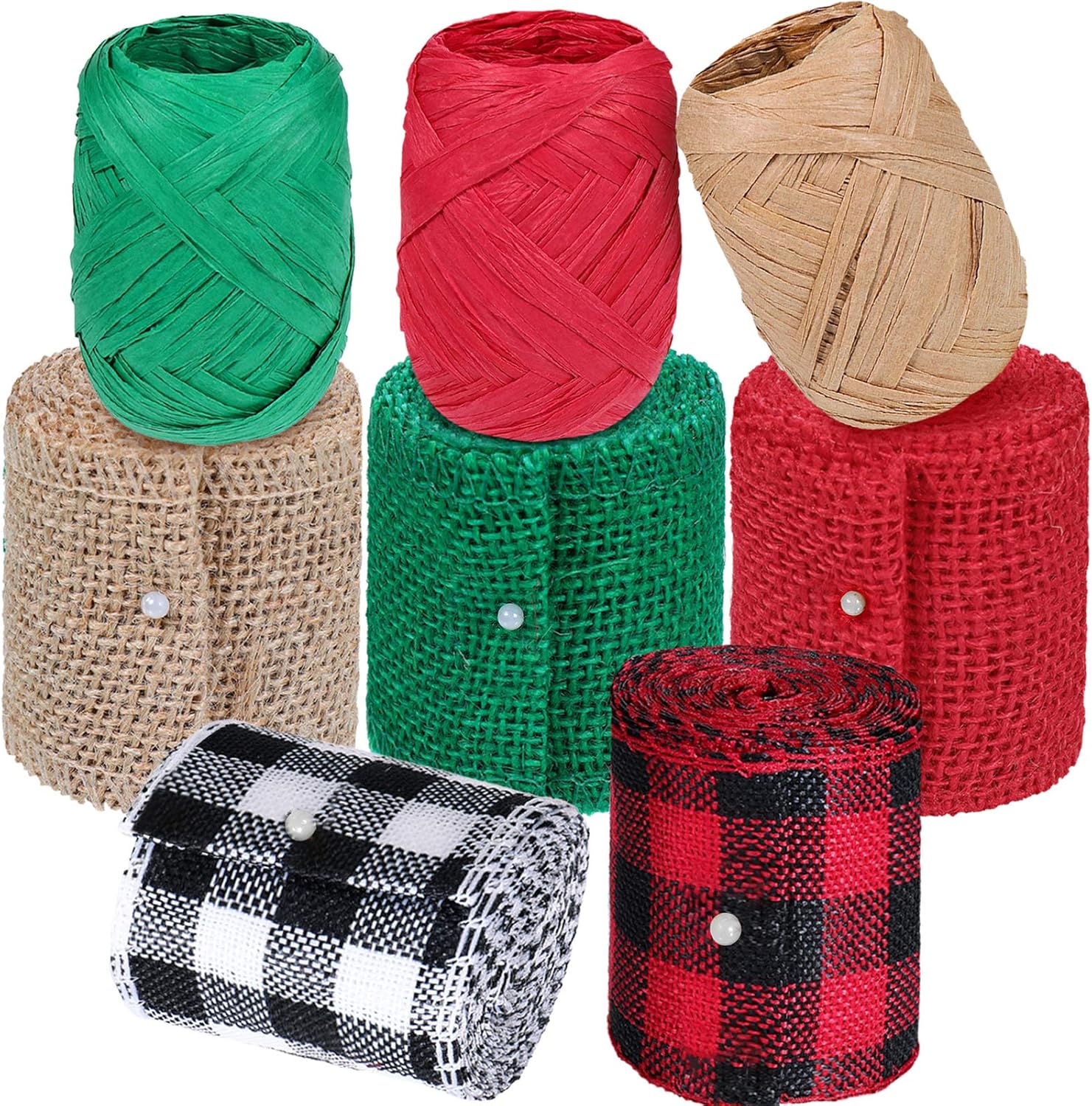 Amazoncom 8 rolls christmas ribbons include 2 buffalo plaid ribbon Amazoncom 8 rolls christmas ribbons include 2 buffalo plaid ribbon