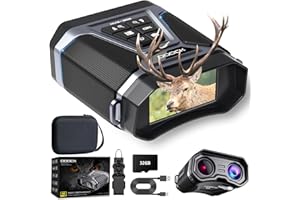 DOOCK Night Vision Goggles - [2024 Upgrade] 4K Infrared Night Vision Binoculars for Adults with 3” HD Screen, 32GB Memory Card & Rechargeable 5200mAh Battery, Ideal Christmas Men Gifts
