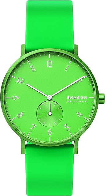 Skagen Reloj Analógico para Unisex Adultos de Cuarzo con Correa en Silicona SKW6556