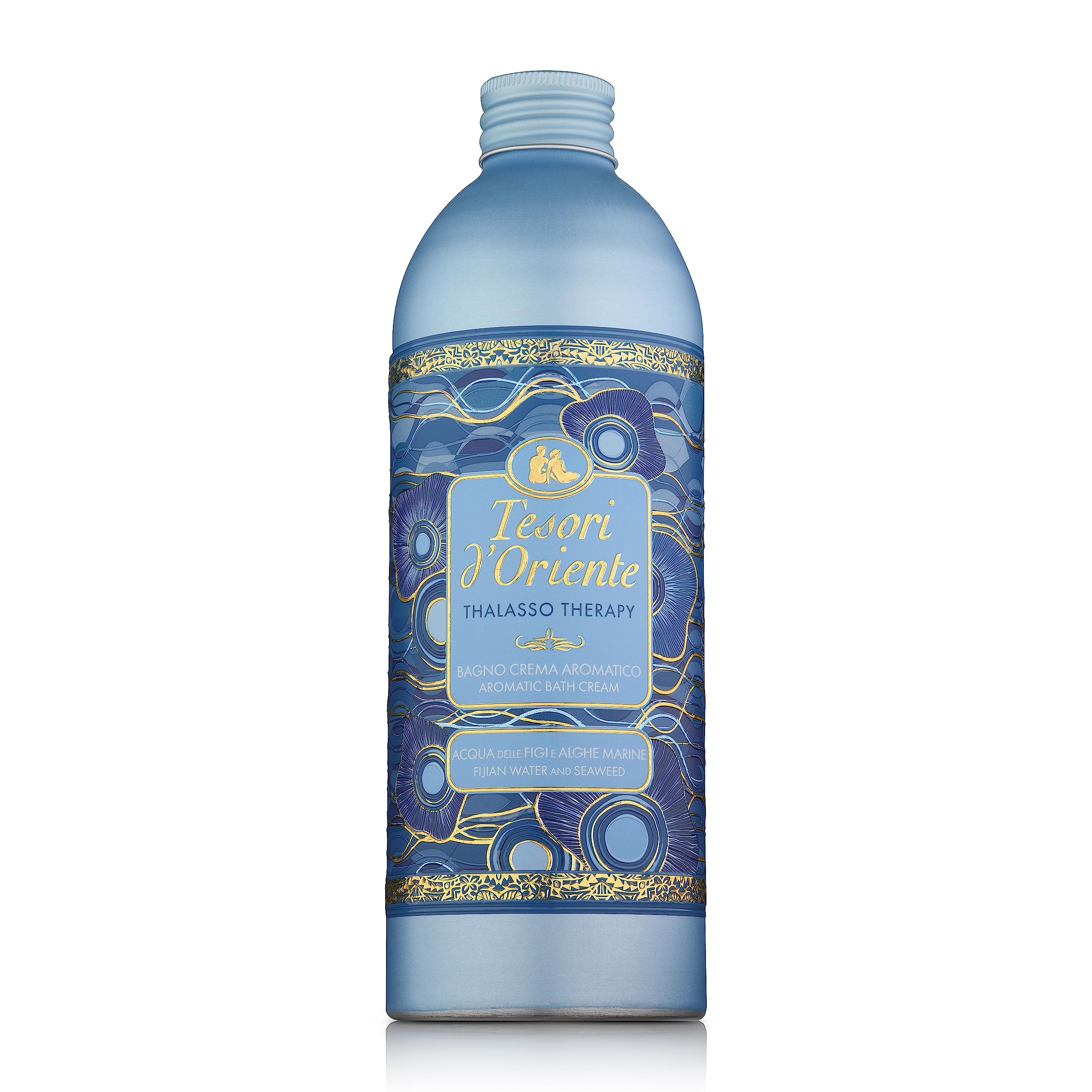 Tesori d'Oriente - Thalasso Therapy Bath Cream, Body Wash with Fiji Water Extract and Seaweed, Cleanses the Skin and Gives Freshness and Hydration, 500 ml