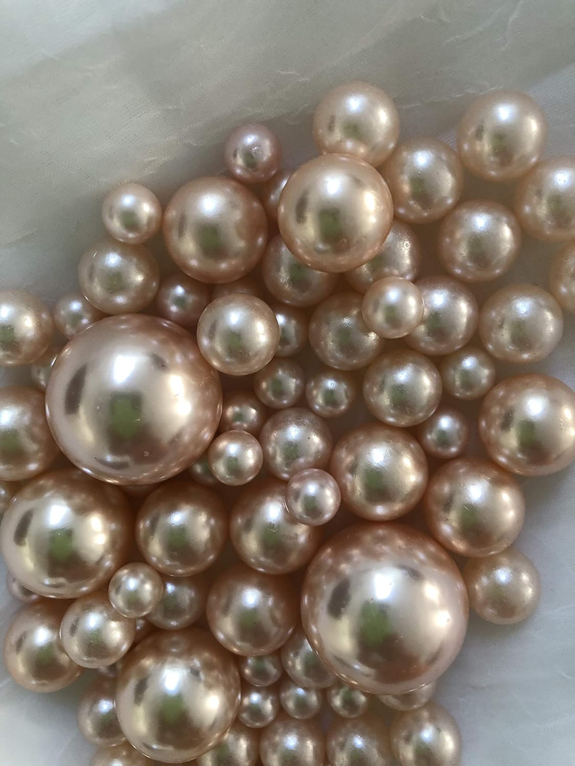 Amazon Com Blush Pink Vase Filler Pearls Wedding Events Centerpiece Floating Pearl Decors Table Scatters Confetti Health Personal Care