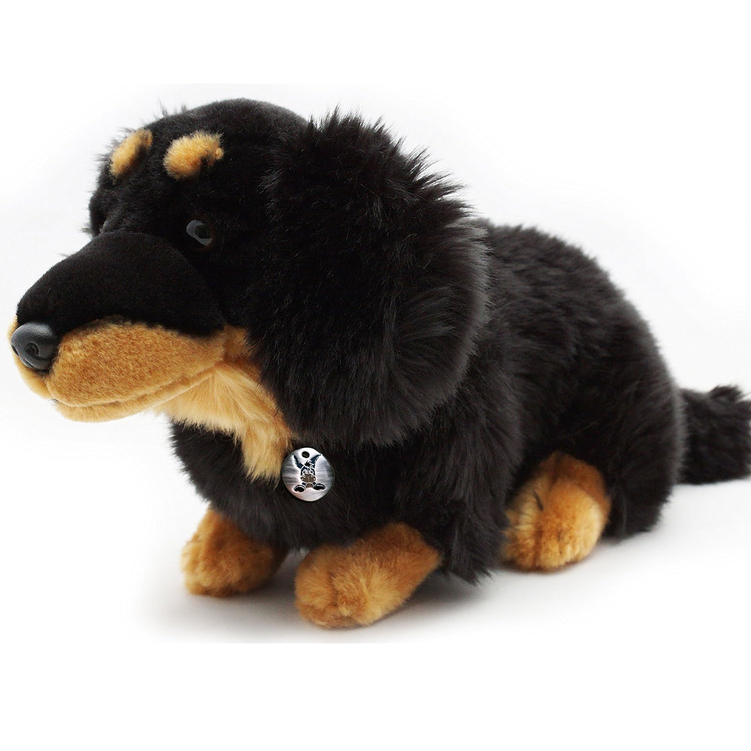 stuffed long haired dachshund