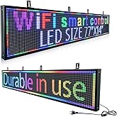 HIJH SAIL programmable led sign custom scrolling digital signage display screen outdoor for business electronic message board advertising marquee word light Wifi Control High Brightness Neon 77"X14"