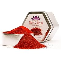 Nice Saffron Premium Organic Saffron Powder Deep Red (5 Grams | 0.17 oz)