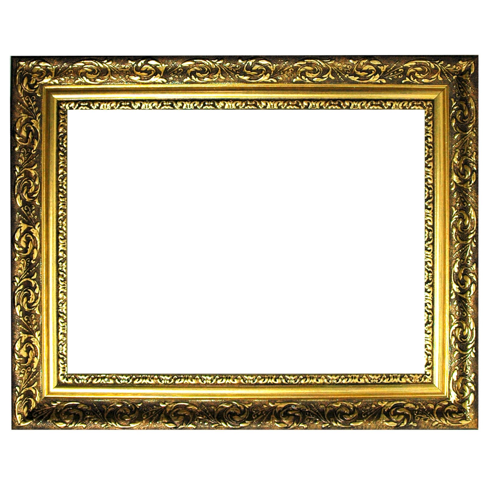 Baroque frame gold finely decorated 840 ORO, empty frame 30x40 cm