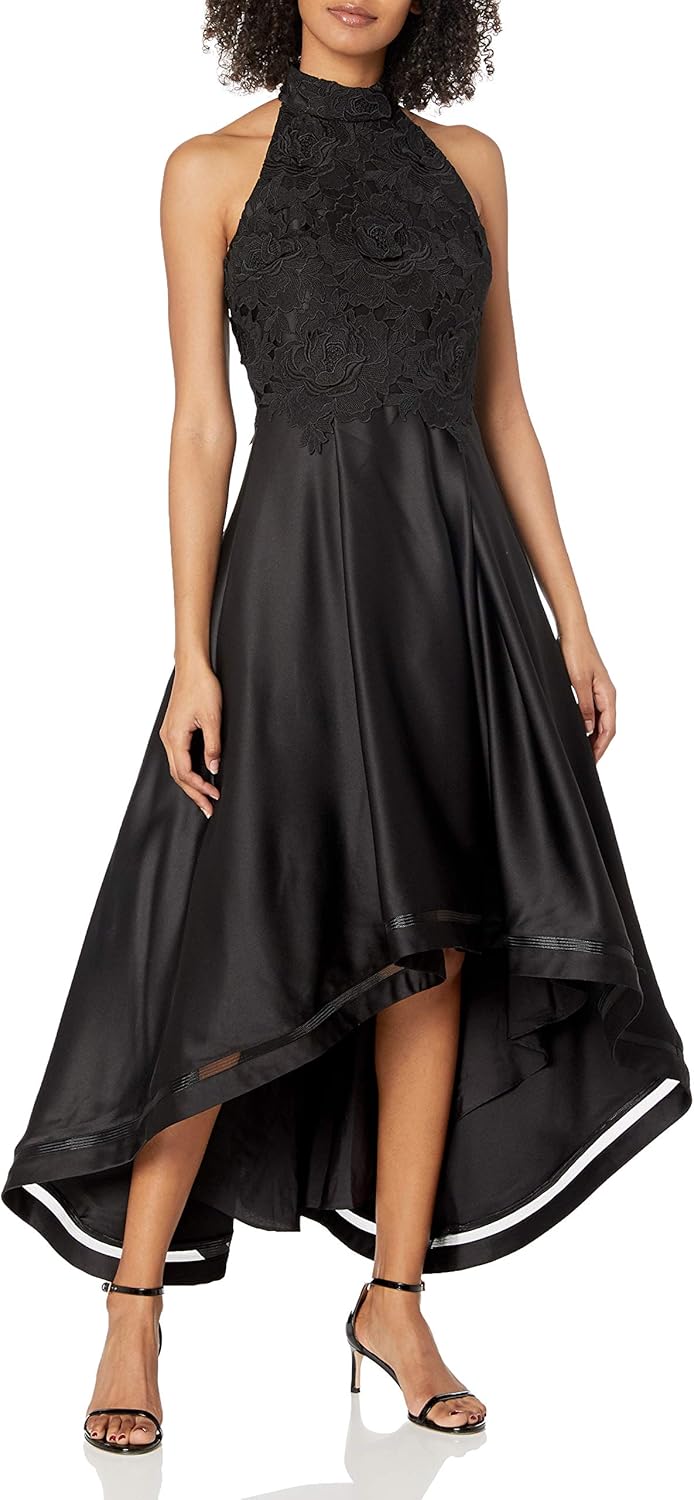 nicole miller black illusion gown