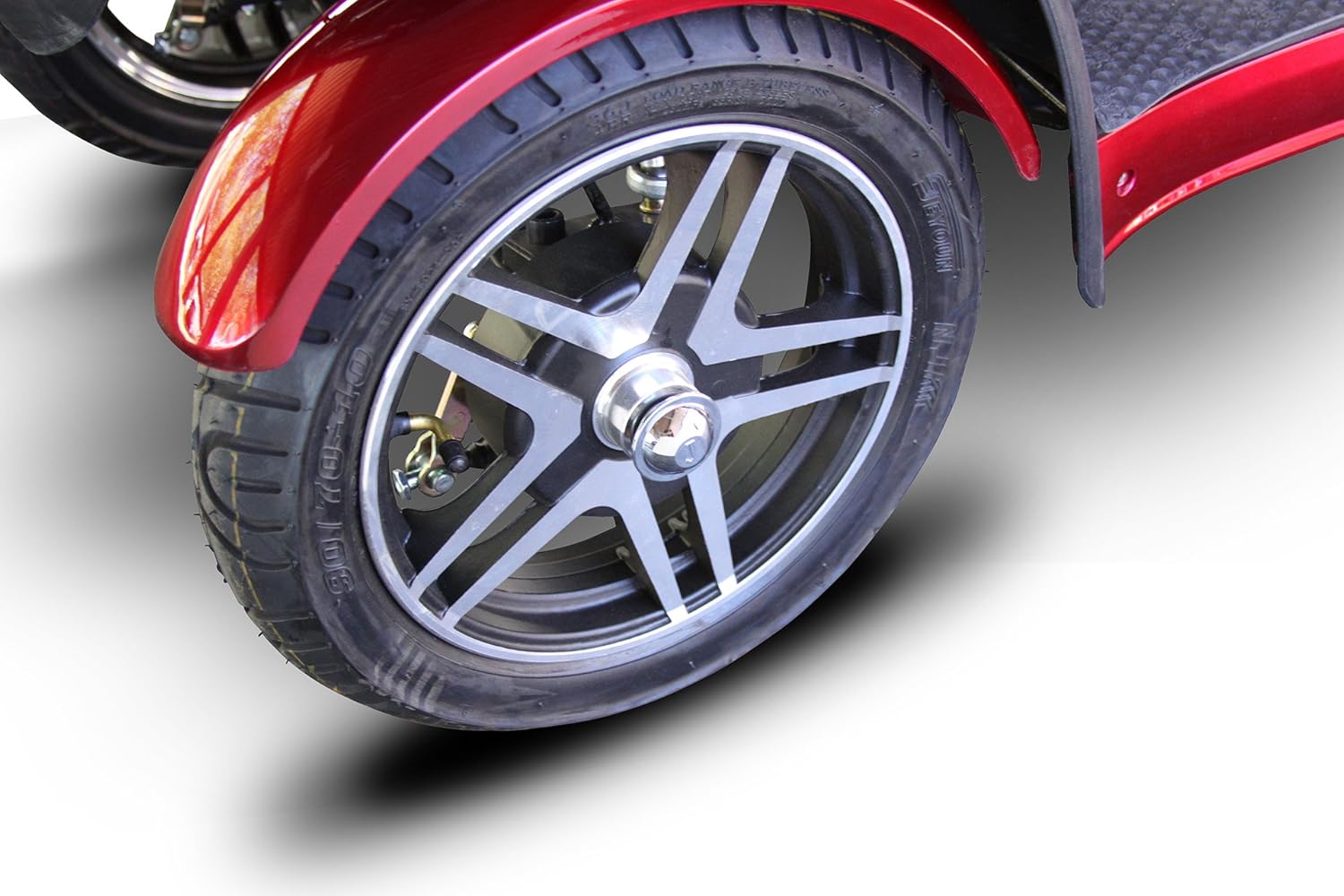 E-Wheels - EW-72 Heavy Duty Scooter - 4-Wheel - 18.5"W x 17"D - Red: Health & Personal Care