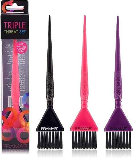 Framar Triple Threat Set Hair Color Brush Set Hair Coloring Kit For Hair Dye Hair Bleach Amazon Ca Beauty