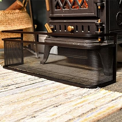 Traditional Black Hearth Fireplace Fender Guard Amazon Co Uk