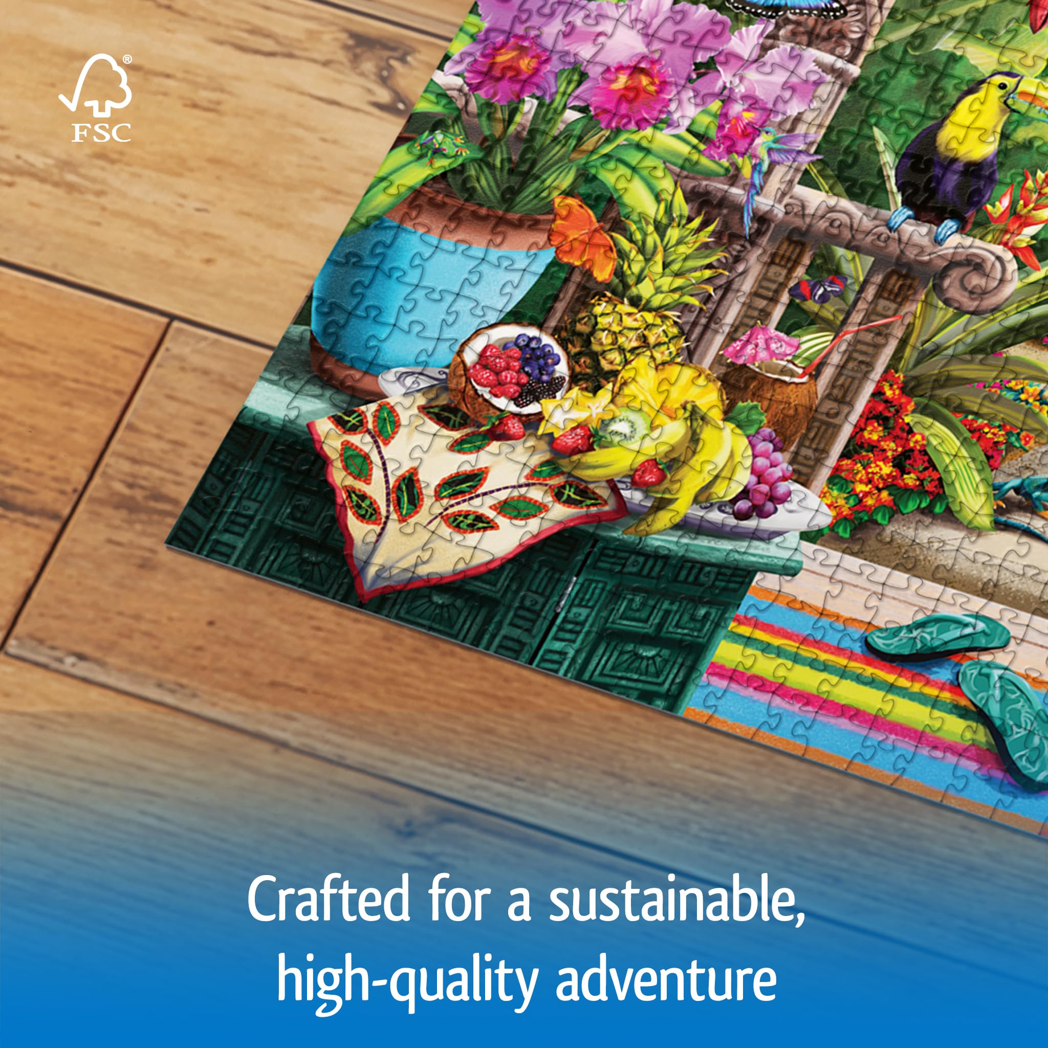 Wonder Forge Tropical Retreat 1000 Piece Jigsaw Puzzle for Adults | Unique, Perfectly-Fitting Pieces | Fun, Vibrant Imagery | Amazon Exclusive