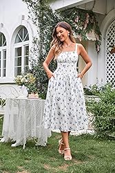 Corset Dress for Women Flowy Floral Garden Party