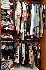 BrilliantJo Hanging Closet Organizer 4 Shelves Beige 31.5 x 12 x 12 in view 6