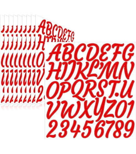 DURO Lettere In Vinile Gothic Rosso 10,2 Cm – Adesivi Per Personalizzare