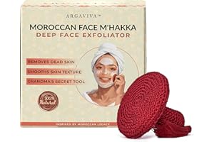 ARGAVIVA Face Exfoliator and Skin Care Tool – Gentle Scrubber Pad for Daily Use on Face and Neck, Remove Dead Skin and Achieve a Smooth, Radiant Glow for Men & Women – Perfect for Relaxing Facial Massage