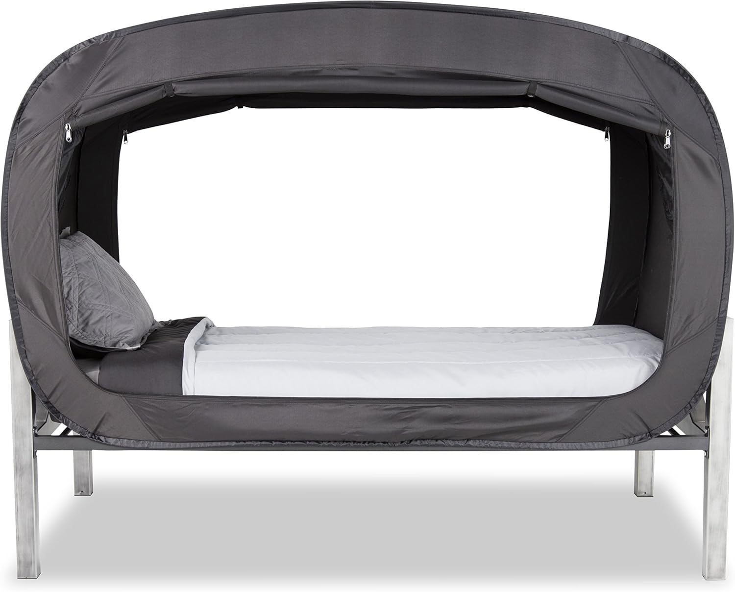 black bed tent
