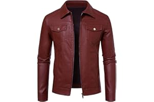 Leather Jacket Men Black Faux Leather Jackets Mens Moto Biker Coat Outwear Windproof