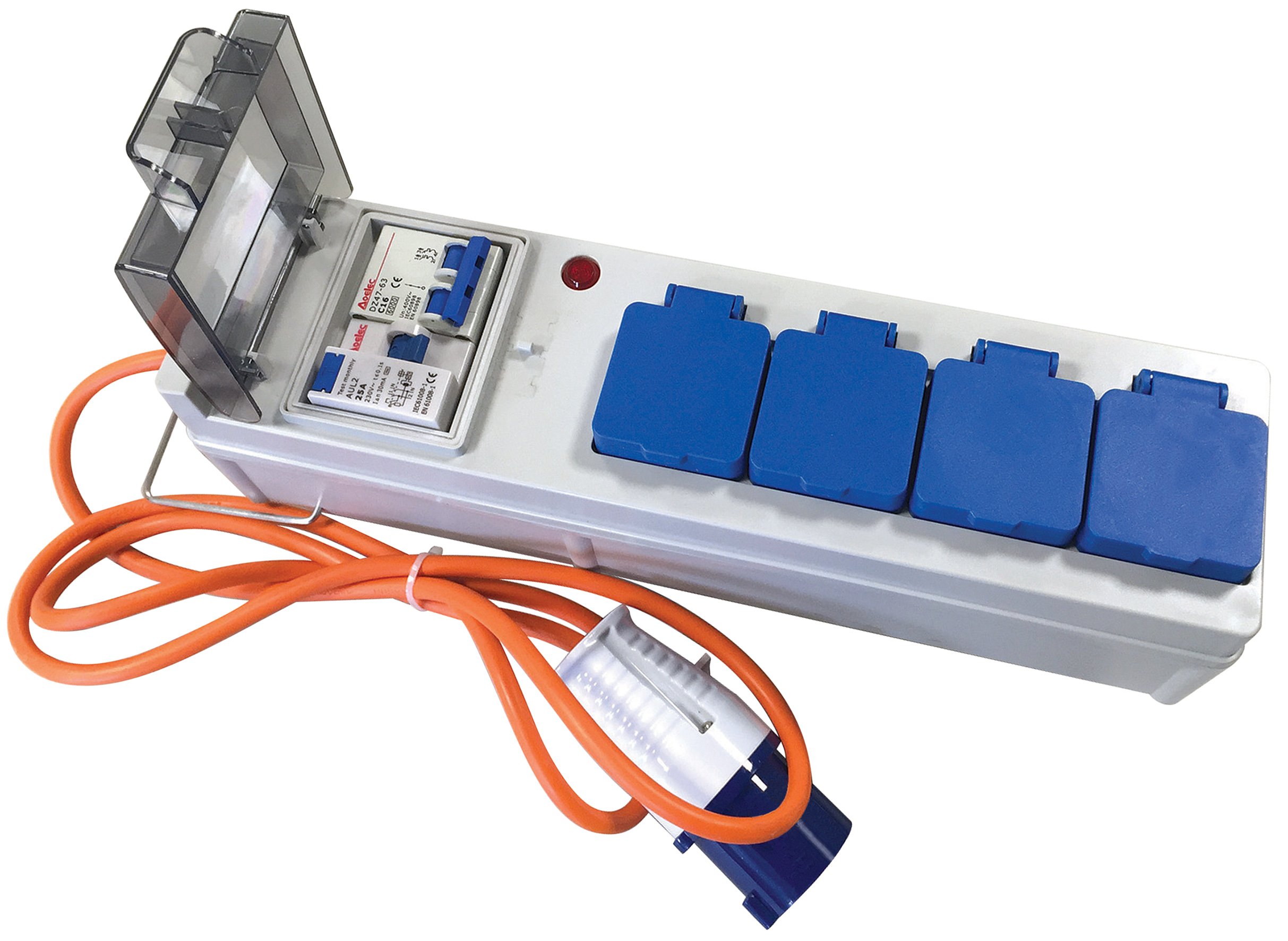 Leisurewize LW571 Mobile Mains Unit with 4 Sockets | Camping, Caravanning, Travelling | 240V Power