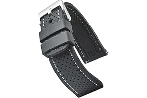 STUNNING SELECTION ALPINE Sporty Premium Soft Silicone Adjustable Watch Band - Replacement Rubber Watch Bands for Women & Men - Waterproof Quick Release Watch Straps - Compatible with Regular & Smart Watch Bands
