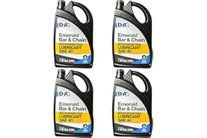 CHEMSTREAM Emerald Bar & Chain Oil for Chainsaws | Multipurpose Chain Lubricant | 1 Gallon (4 Pack)
