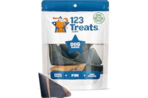 123 Treats | Cow Hooves for Dogs | 100% Natural Long Lasting Hoof Dental Dog Thick Chews, Perfect as Hooves for Dogs to chew. Made from Free Range, Grass Fed Cattle with NO Additives - (10 Count)