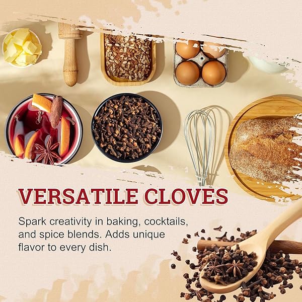 52USA CLOVES WHOLE 3.5 OZ (PACK OF 1), GREAT FOR FOOD, TEA, BAKING AND MEATS, ALL NATURAL | NON GMO | KOSHER | VEGAN | GLUTEN FREE