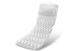 PEULEX Full Body Bathtub Pillow for Tub, Bath Pillow for Neck & Back Support with Strong Suction Cups & Hook, Soft Spa Pillow for Luxurious Bathing, Hot Tub Pillow Made with Soft Mesh for Maximum Pleasure