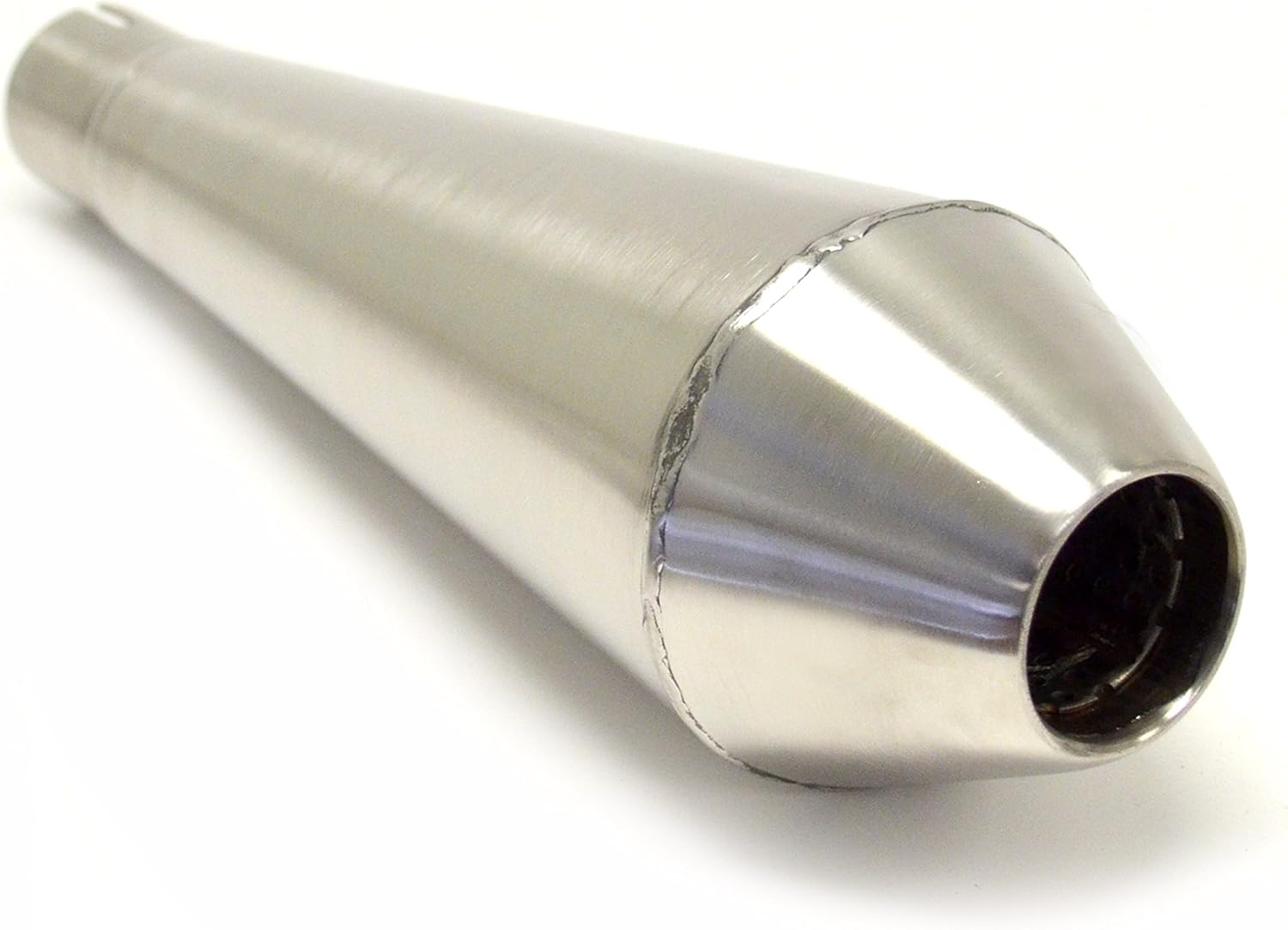 12" Stainless Steel Performance Motorcycle Muffler Reverse