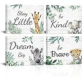 Artmyharbor Safari Nursery Decor Animal Vertical Wall Art Kids Inspirational Bedroom Decor 12x16inches