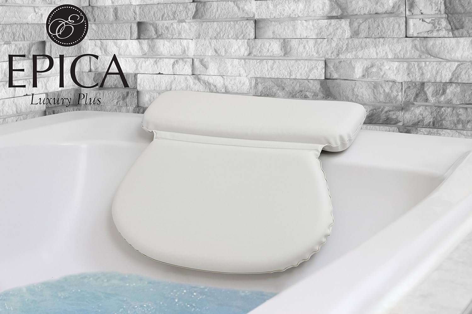 Epica 2X-Thick Luxury Spa Bath Pillow, SuperGrip Suction Cups: Home & Kitchen