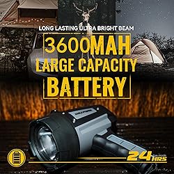 Durapower Rechargeable Spotlight Flashlight, 1000LM