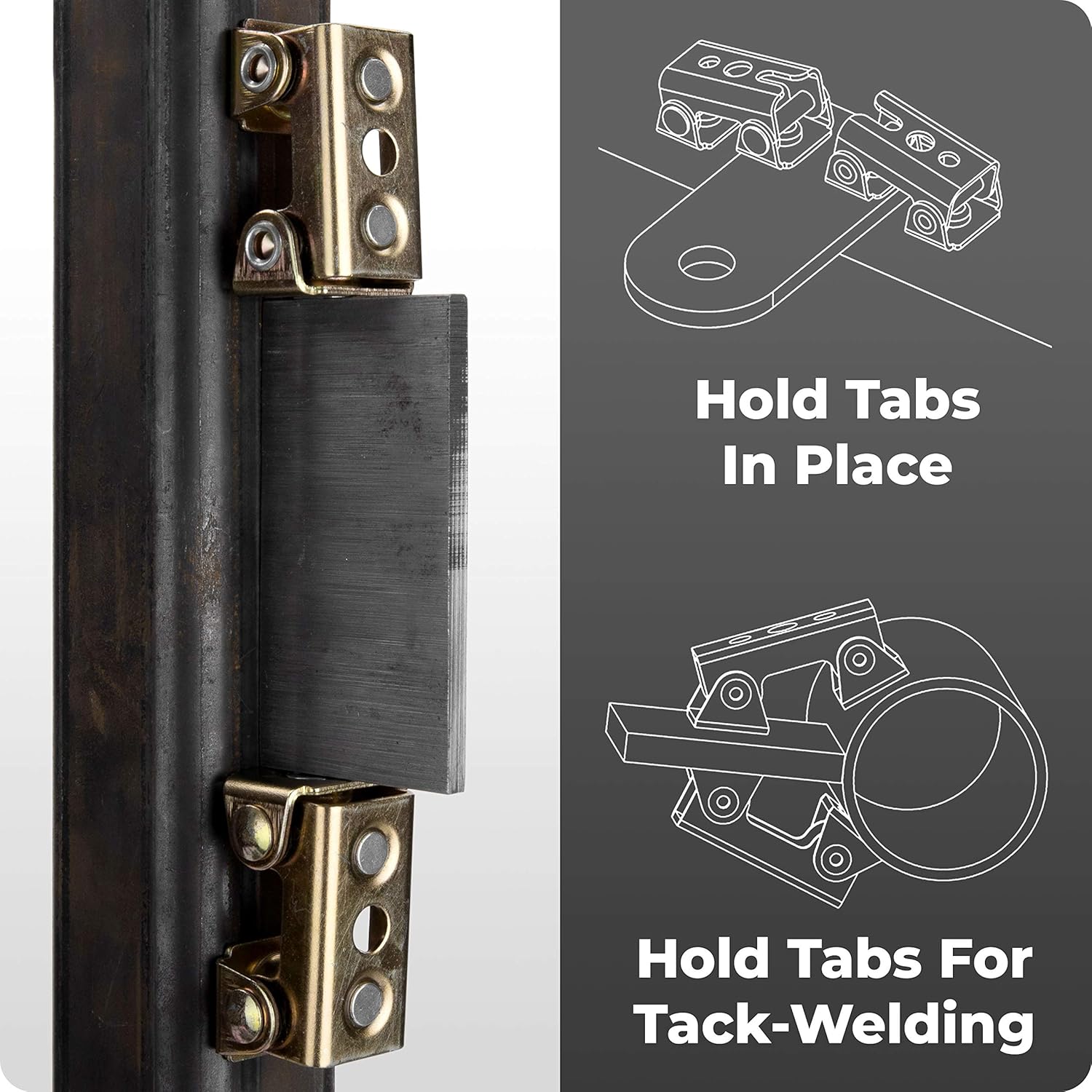 Strong Hand Tools, Magnetic V-Pads Kit, Magnets On Both Pad Face & Bottom, 4 Piece Kit (XDV4: 2 pcs. 2", Pull Force 12 lbs) (XFV4: 2 pcs. 2.2", Pull Force 18 lbs), MVDF44: Home Improvement