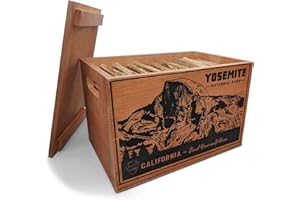 BETTER WOOD PRODUCTS Betterwood Products 04405 Fatwood All-Natural Resin Firestarter in Wooden Crate for Refilling or Home Decorating, Yosemite, 13 Pound