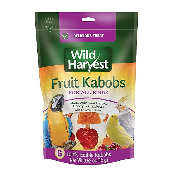 WILD HARVEST FRUIT KABOBS FOR ALL BIRDS, 6...