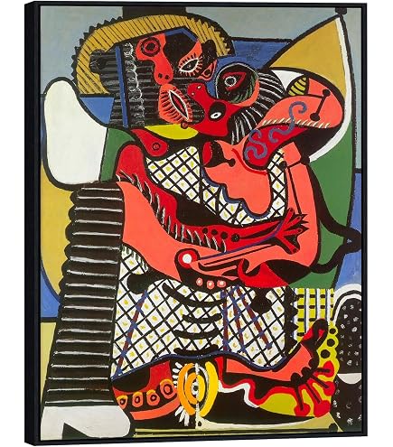 Amazon.com: SFXLUCART Poster Wall Art Print The Kiss by Pablo