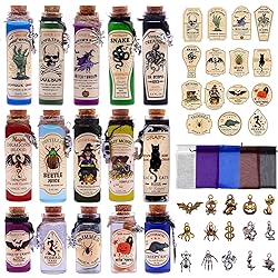 99 Pcs Apothecary Bottles Set with Halloween