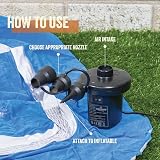 Milestone Camping Electric Air Pump 3 Nozzles High Power 130W AC view 6