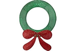 NORTHLIGHT 48" Commercial-Sized Lighted Tinsel Christmas Wreath Outdoor Decoration