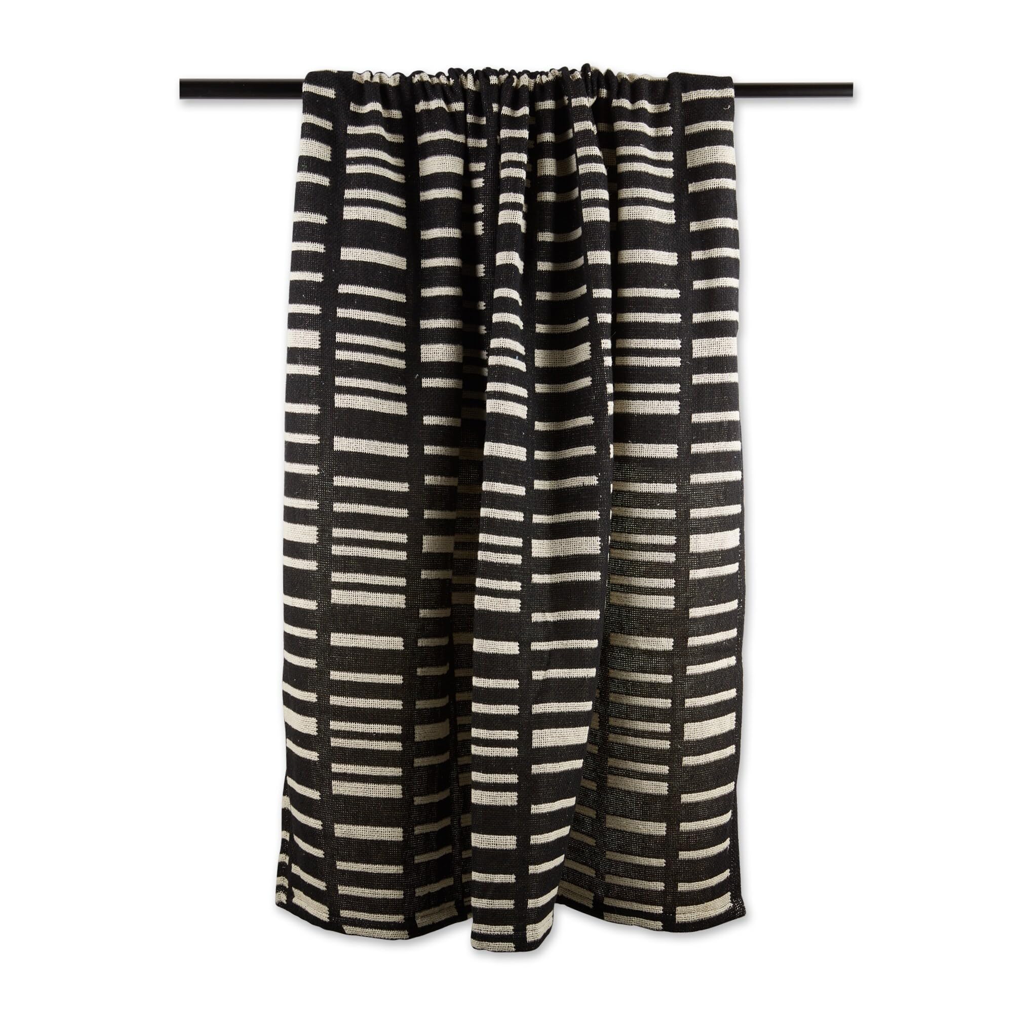 Photo 1 of DII Urban Geometric Collection Cotton Throw Blanket, 50x60, Black