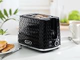 Daewoo Argyle 2 Slice Toaster Defrost Reheat Browning 7 Settings Black view 2